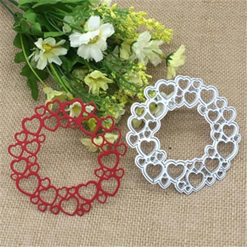 Schablonen zur Kartenherstellung, 10 x 10 cm, Liebesrahmen, Metall-Stanzformen für Scrapbooking, Alben, Prägung, Papierkarten, dekoratives Handwerk von YANCHIPANGHE