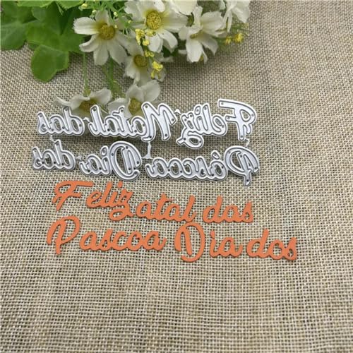 Schablonen zur Kartenherstellung, 11,7 x 4,3 cm, portugiesischer Rahmen, Metall-Stanzform, rundes Loch, Etikett, Etikett, Scrapbooking, Papierhandwerk von YANCHIPANGHE