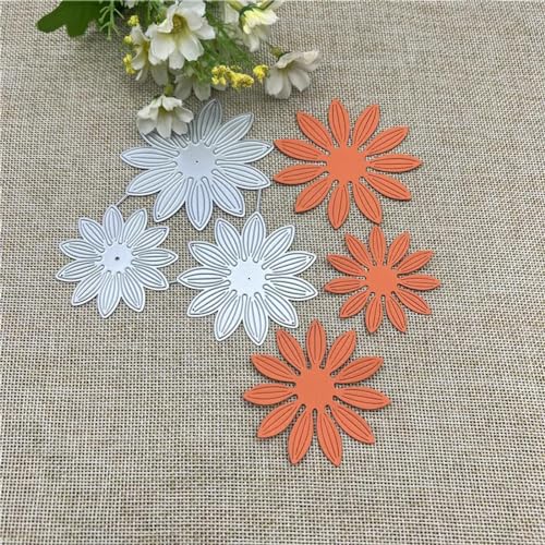 Schablonen zur Kartenherstellung, 11,9 x 11,5 cm, 3D-Blumen-Metall-Stanzformen für Scrapbooking, dekorative Prägung, Handarbeitsvorlage von YANCHIPANGHE