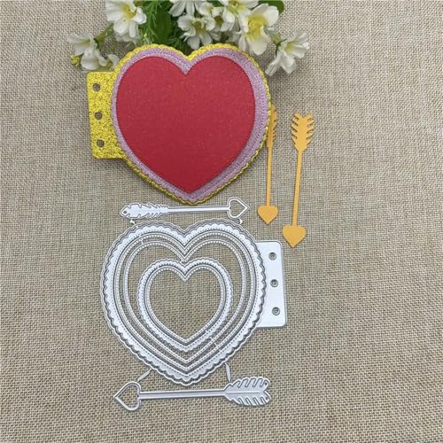 Schablonen zur Kartenherstellung, 12 x 13,5 cm, Lesezeichen, Liebe, Metall-Stanzform, rundes Loch, Etikett, Etikett, Scrapbooking, Papierhandwerk von YANCHIPANGHE
