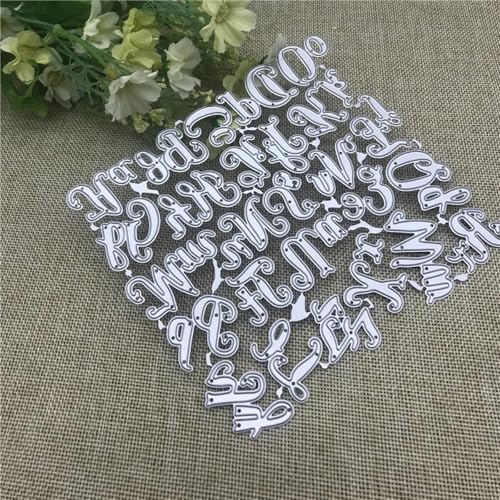 Schablonen zur Kartenherstellung, 14,6 x 13 cm, Alphabet, Buchstaben, Metall, Schablone, Dekoration, Scrapbooking, Stanzformen, Album, Papierhandwerk von YANCHIPANGHE