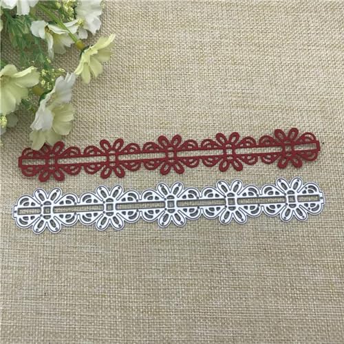 Schablonen zur Kartenherstellung, 17,5 x 2,5 cm, Schmetterlings-Spitzenrahmen, Metall-Stanzformen, Scrapbooking, Metall-Stanzformen, Bastelstempel, Prägeschablone, Kartenherstellung von YANCHIPANGHE