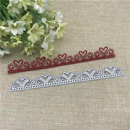 Schablonen zur Kartenherstellung, 18 x 2,2 cm, Spitzenrahmen, Metall-Stanzformen, Scrapbooking, Metall-Stanzformen, Bastelstempel, Prägeschablone, Kartenherstellung von YANCHIPANGHE