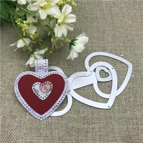 Schablonen zur Kartenherstellung, 19,6 x 9,5 cm, gestanzte Metall-Stanzform, Schlüsselanhänger, Herz, Papier, Schlüsselanhänger, Scrapbooking, Papierbasteln Schablonen zur Kartenherstellung, 19,6 x 9,5 cm, gestanzte Metall-Stanzform, Schlüsselanhänger, Herz, Papier, Schlüsselanhänger, Scrapbooking, Papierbasteln von YANCHIPANGHE