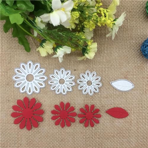 Schablonen zur Kartenherstellung, 4,8 x 4,8 cm, Metallblumen, Scrapbooking, Blätter, Blumen, Metall-Stanzformen für Scrapbooking, Alben, Prägung, Papierkarten, dekoratives Handwerk von YANCHIPANGHE