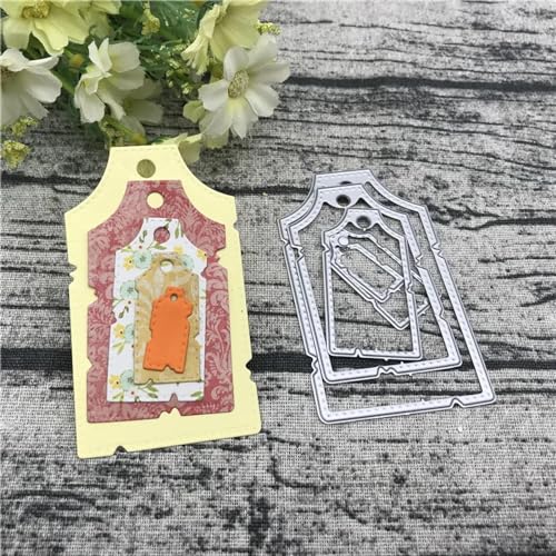 Schablonen zur Kartenherstellung, 5,4 x 9,0 cm, Metall-Stanzform, rundes Loch, Etiketten, Scrapbooking, Papierhandwerk von YANCHIPANGHE