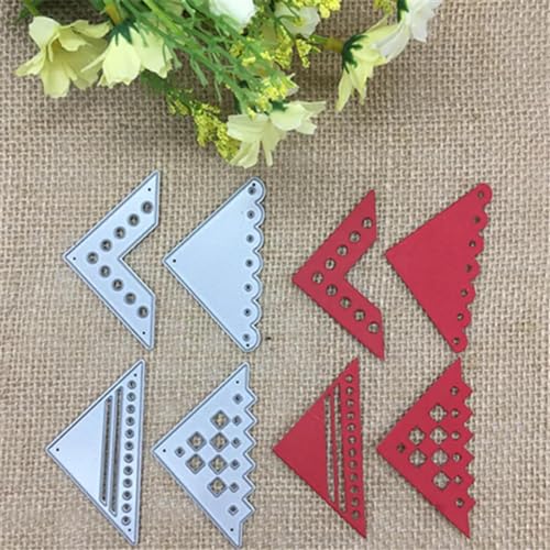 Schablonen zur Kartenherstellung, 6,3 x 3,3 cm, Blumenspitze, Winkel, Metall-Stanzformen, Schablonen, Scrapbooking, dekorative Prägeschablonen, Papierkarten-Vorlagen von YANCHIPANGHE