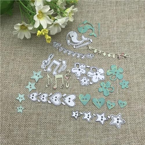 Schablonen zur Kartenherstellung, 6 Stück, Metall-Stanzformen, Schablonen, Dekoration, Scrapbooking, Album, Papierbasteln von YANCHIPANGHE