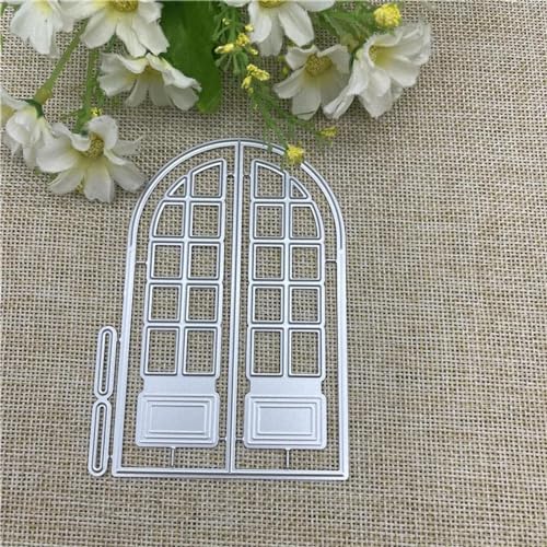 Schablonen zur Kartenherstellung, 7,6 x 10,7 cm, Fensterspitzenrahmen, Hintergrund, Metall-Stanzformen für Scrapbooking, dekorative Prägung, Handarbeitsvorlage von YANCHIPANGHE