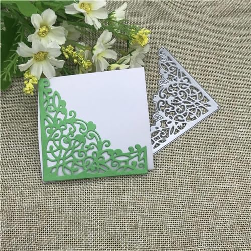 Schablonen zur Kartenherstellung, 7,6 x 7,5 cm, kleine Blume, Spitze, Metall, Stanzform, Schlüsselanhänger, Herz, Papier, Schlüsselanhänger, Scrapbooking, Papierbasteln von YANCHIPANGHE