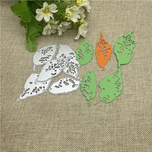 Schablonen zur Kartenherstellung, 9 x 10,5 cm, Halloween-Blätter, Metall-Stanzform, rundes Loch, Etikett, Etikett, Scrapbooking, Papierhandwerk von YANCHIPANGHE