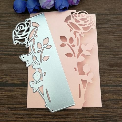 Stanzform für Kartenherstellung, 11,6 x 4,7 cm, Rosenblätter, Rand, Metall-Stanzformen, Schablonen, Stanzformen, Scrapbooking, Album, Papier, Karten, Prägung, Handwerk Stanzform für Kartenherstellung, 11,6 x 4,7 cm, Rosenblätter, Rand, Metall-Stanzformen, Schablonen, Stanzformen, Scrapbooking, Album, Papier, Karten, Prägung, Handwerk von YANCHIPANGHE