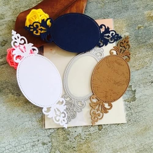 Stanzform für Kartenherstellung, 12,8 x 4,9 cm, ovaler Spitzenrahmen, Stanzschablone, Prägung, Scrapbooking, Bastelschablone für Briefmarken, Album, Karten, Schablone, dekorativ Stanzform für Kartenherstellung, 12,8 x 4,9 cm, ovaler Spitzenrahmen, Stanzschablone, Prägung, Scrapbooking, Bastelschablone für Briefmarken, Album, Karten, Schablone, dekorativ von YANCHIPANGHE