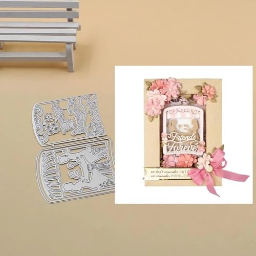 Stanzform für Kartenherstellung, 13 x 8,2 cm, Motiv: Freunde, Café, Metall, Schablonen, Scrapbooking, Fotoalbum, Papierkarten, Dekoration Stanzform für Kartenherstellung, 13 x 8,2 cm, Motiv: Freunde, Café, Metall, Schablonen, Scrapbooking, Fotoalbum, Papierkarten, Dekoration von YANCHIPANGHE