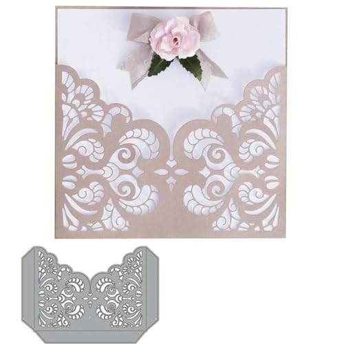 Stanzform für Kartenherstellung, 14,5 x 10,3 cm, florierende Spitze, Metall-Stanzformen, Scrapbooking, Album, Prägung, Papier, Basteln, Kartenschablone Stanzform für Kartenherstellung, 14,5 x 10,3 cm, florierende Spitze, Metall-Stanzformen, Scrapbooking, Album, Prägung, Papier, Basteln, Kartenschablone von YANCHIPANGHE