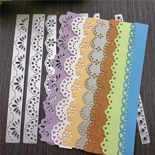 Stanzform für Kartenherstellung, 15 x 10 cm, Spitzenbordüre, Metall-Stanzschablone, Scrapbooking, Fotoalbum, Karten, Papierprägung, Handwerk von YANCHIPANGHE