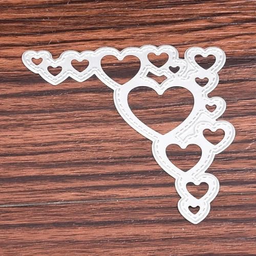 Stanzform für Kartenherstellung, 8,1 x 7,8 cm, Herzform, Metall, Scrapbooking, Prägeschablone von YANCHIPANGHE