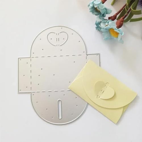 Stanzform für Kartenherstellung, 8 x 9,5 cm, Herz-Umschlag, Metall-Stanzformen, Scrapbooking, Album, Papierkarten, dekoratives Handwerk Stanzform für Kartenherstellung, 8 x 9,5 cm, Herz-Umschlag, Metall-Stanzformen, Scrapbooking, Album, Papierkarten, dekoratives Handwerk von YANCHIPANGHE