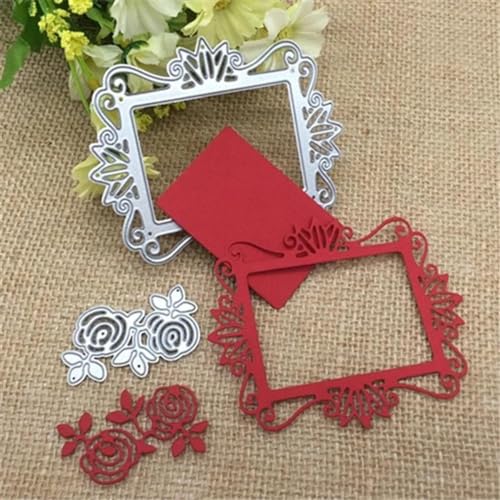 Stanzform für Kartenherstellung, 9,4 x 7,9 cm, Spitzen-Blumenkästen, Metall-Stanzschablone, Schablone, Scrapbooking, Fotoalbum, Karten, Papierprägung, Handwerk Stanzform für Kartenherstellung, 9,4 x 7,9 cm, Spitzen-Blumenkästen, Metall-Stanzschablone, Schablone, Scrapbooking, Fotoalbum, Karten, Papierprägung, Handwerk von YANCHIPANGHE