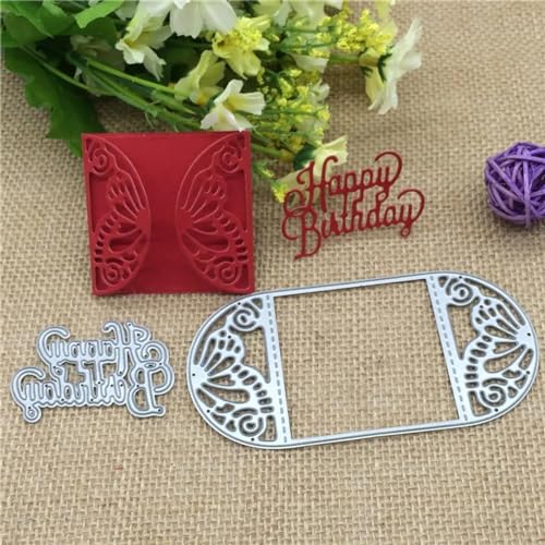 Stanzformen, Schablonen, Kartenherstellung, 10,6 x 10,6 cm, Schmetterlingskartenrahmen, Metall-Stanzform, rundes Loch, Etikett, Etikett, Scrapbooking, Papierhandwerk Stanzformen, Schablonen, Kartenherstellung, 10,6 x 10,6 cm, Schmetterlingskartenrahmen, Metall-Stanzform, rundes Loch, Etikett, Etikett, Scrapbooking, Papierhandwerk von YANCHIPANGHE
