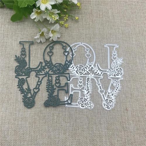 Stanzformen, Schablonen, Kartenherstellung, 12,4 x 10,5 cm, Herzbuchstaben, Metall-Stanzform, rundes Loch, Etikett, Etikett, Scrapbooking, Papierbasteln Stanzformen, Schablonen, Kartenherstellung, 12,4 x 10,5 cm, Herzbuchstaben, Metall-Stanzform, rundes Loch, Etikett, Etikett, Scrapbooking, Papierbasteln von YANCHIPANGHE