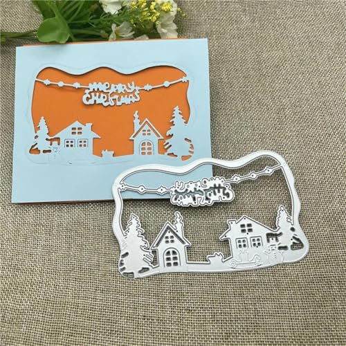 Stanzformen, Schablonen, Kartenherstellung, 12,5 x 7,6 cm, Weihnachtsschneeszene, Metall-Stanzform, rundes Loch, Etikett, Etikett, Scrapbooking, Papierbasteln Stanzformen, Schablonen, Kartenherstellung, 12,5 x 7,6 cm, Weihnachtsschneeszene, Metall-Stanzform, rundes Loch, Etikett, Etikett, Scrapbooking, Papierbasteln von YANCHIPANGHE