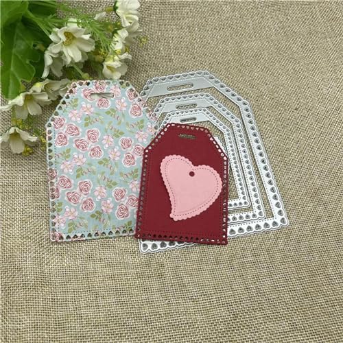 Stanzformen, Stanzschablonen, 10,1 x 14 cm, Spitze, Etikett, Rand, Metall, rundes Loch, Etikett, Etikett, Scrapbooking, Papierhandwerk Stanzformen, Stanzschablonen, 10,1 x 14 cm, Spitze, Etikett, Rand, Metall, rundes Loch, Etikett, Etikett, Scrapbooking, Papierhandwerk von YANCHIPANGHE
