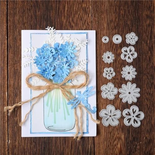 Stanzformen für Kartenherstellung, 12 Stück, 9,1 x 8,5 cm, Blumen-Schablonen, Gänseblümchen, Metall-Stanzformen, Papierkarten, Scrapbooking, Prägung, Handwerk Stanzformen für Kartenherstellung, 12 Stück, 9,1 x 8,5 cm, Blumen-Schablonen, Gänseblümchen, Metall-Stanzformen, Papierkarten, Scrapbooking, Prägung, Handwerk von YANCHIPANGHE
