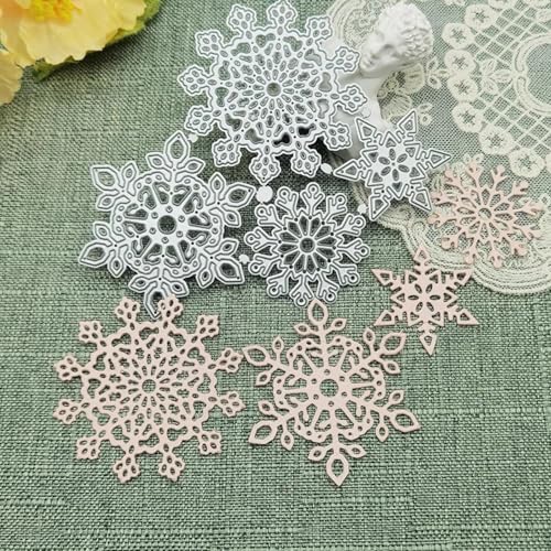 Stanzformen für Kartenherstellung, 4 Stück, 11,7 x 10,0 cm, Weihnachtsschneeflocke, Metall-Stanzformen, Scrapbooking, Grußkarten, Prägeform Stanzformen für Kartenherstellung, 4 Stück, 11,7 x 10,0 cm, Weihnachtsschneeflocke, Metall-Stanzformen, Scrapbooking, Grußkarten, Prägeform von YANCHIPANGHE