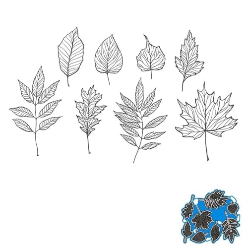 Stanzformen für Kartenherstellung, 8 Stück, 8,5 x 7,5 cm, Blätter, Metall-Stanzformen für Scrapbooking, Papierkarten, Basteln, Dekoration Stanzformen für Kartenherstellung, 8 Stück, 8,5 x 7,5 cm, Blätter, Metall-Stanzformen für Scrapbooking, Papierkarten, Basteln, Dekoration von YANCHIPANGHE