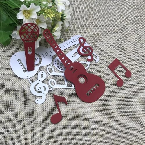 Stanzschablonen, 12,3 x 9,6 cm, Musikhintergrund, Metall-Stanzformen für Scrapbooking, Alben, Prägung, Papierkarten, dekoratives Handwerk Stanzschablonen, 12,3 x 9,6 cm, Musikhintergrund, Metall-Stanzformen für Scrapbooking, Alben, Prägung, Papierkarten, dekoratives Handwerk von YANCHIPANGHE