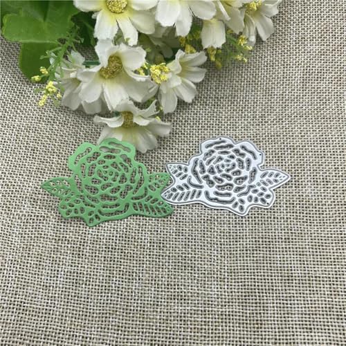 Stanzschablonen, 4 x 6 cm, Rosen-Blume, Metall-Stanzform, rundes Loch, Etikett, Etikett, Scrapbooking, Papierhandwerk von YANCHIPANGHE