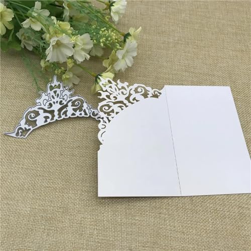 Stanzschablonen, 5 x 11 cm, Blumenspitze, Metall-Stanzform, rundes Loch, Etikett, Etikett, Scrapbooking, Papierhandwerk von YANCHIPANGHE
