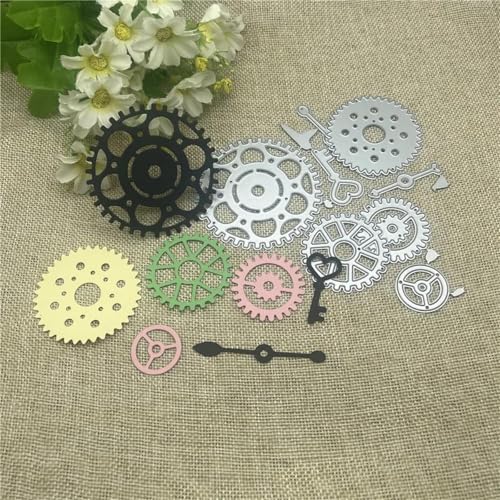 Stanzschablonen, 6,9 x 6,9 cm, Zahnrad-Set, Metall-Stanzformen, Form, rundes Loch, Etikett, Etikett, Scrapbooking, Papierhandwerk Stanzschablonen, 6,9 x 6,9 cm, Zahnrad-Set, Metall-Stanzformen, Form, rundes Loch, Etikett, Etikett, Scrapbooking, Papierhandwerk von YANCHIPANGHE