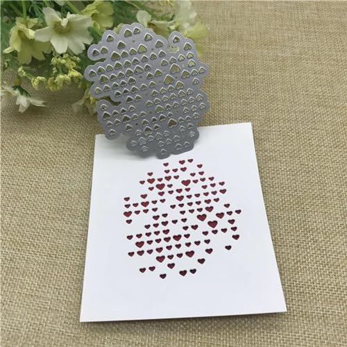 Stanzschablonen, 7,6 x 6,8 cm, Herz-Hintergrund, Metallschablone, Scrapbooking, Metall-Stanzformen, Bastelstempel, Prägeschablone, Kartenherstellung Stanzschablonen, 7,6 x 6,8 cm, Herz-Hintergrund, Metallschablone, Scrapbooking, Metall-Stanzformen, Bastelstempel, Prägeschablone, Kartenherstellung von YANCHIPANGHE