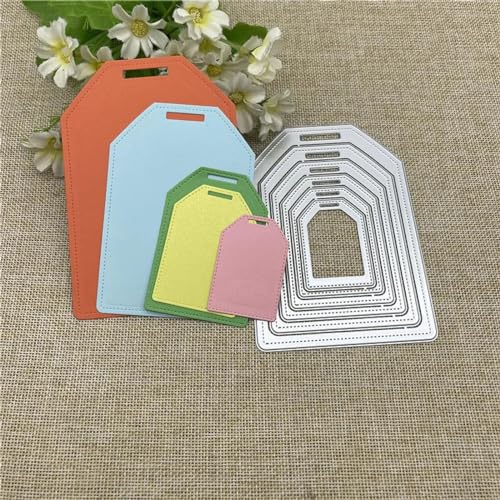 Stanzschablonen, 9 x 13 cm, geometrische Spitze, Hintergrund, Metall-Stanzformen für Scrapbooking, dekorative Prägung, Handarbeitsvorlage von YANCHIPANGHE