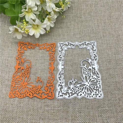 Stanzschablonen für Karten, 10,2 x 7,2 cm, Schmetterlingsrahmen, Metall-Stanzform, rundes Loch, Etikett, Etikett, Scrapbooking, Papierhandwerk Stanzschablonen für Karten, 10,2 x 7,2 cm, Schmetterlingsrahmen, Metall-Stanzform, rundes Loch, Etikett, Etikett, Scrapbooking, Papierhandwerk von YANCHIPANGHE
