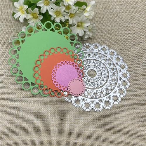 Stanzschablonen für Karten, 11,5 x 11,5 cm, rund, Spitzenhintergrund, Metall-Stanzformen für Scrapbooking, dekorative Prägung, Handarbeitsvorlage Stanzschablonen für Karten, 11,5 x 11,5 cm, rund, Spitzenhintergrund, Metall-Stanzformen für Scrapbooking, dekorative Prägung, Handarbeitsvorlage von YANCHIPANGHE