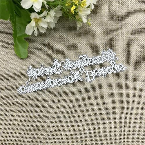 Stanzschablonen für Karten, 13 x 4,3 cm, Buchstaben-Metall-Stanzform, rundes Loch, Etikett, Etikett, Scrapbooking, Papierhandwerk Stanzschablonen für Karten, 13 x 4,3 cm, Buchstaben-Metall-Stanzform, rundes Loch, Etikett, Etikett, Scrapbooking, Papierhandwerk von YANCHIPANGHE