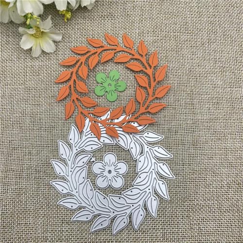 Stanzschablonen für Karten, 9,1 x 9,3 cm, Blumenblatt, runder Rahmen, Metall-Stanzformen für Scrapbooking, Alben, Prägung, Papierkarten, dekoratives Handwerk Stanzschablonen für Karten, 9,1 x 9,3 cm, Blumenblatt, runder Rahmen, Metall-Stanzformen für Scrapbooking, Alben, Prägung, Papierkarten, dekoratives Handwerk von YANCHIPANGHE