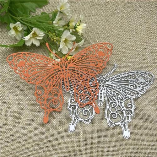 Stanzschablonen für Scrapbooking, 10,2 x 13,7 cm, großer Schmetterlingsrahmen, Metall-Stanzform, rundes Loch, Etikett, Etikett, Scrapbooking, Papierhandwerk Stanzschablonen für Scrapbooking, 10,2 x 13,7 cm, großer Schmetterlingsrahmen, Metall-Stanzform, rundes Loch, Etikett, Etikett, Scrapbooking, Papierhandwerk von YANCHIPANGHE