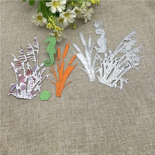 Stanzschablonen für Scrapbooking, 11,7 x 12,9 cm, Ozean, Metall-Stanzform, rundes Loch, Etikett, Etikett, Scrapbooking, Papierhandwerk von YANCHIPANGHE
