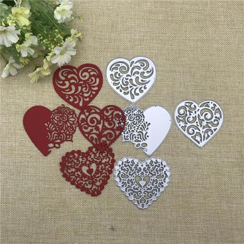 Stanzschablonen für Scrapbooking, 13,7 x 12,4 cm, Spitze, Liebe, Handwerk, Metall-Stanzschablone, Dekoration, Scrapbooking, Stanzformen, Album, Papierhandwerk von YANCHIPANGHE