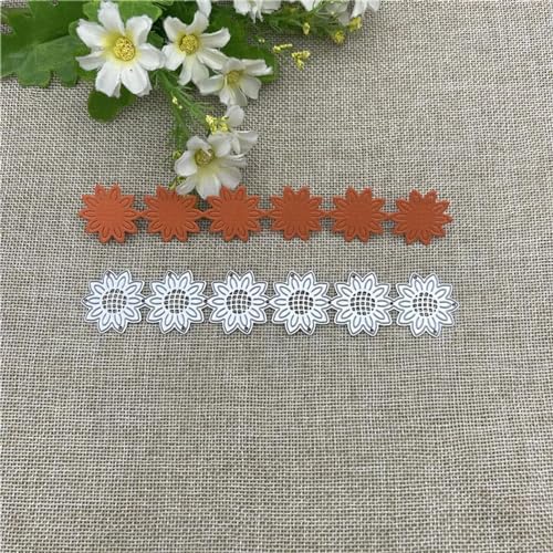 Stanzschablonen für Scrapbooking, 2,8 x 15,8 cm, Spitze, Blumen, Rahmen, Metall-Stanzformen für Scrapbooking, dekorative Prägung, Handarbeitsvorlage von YANCHIPANGHE