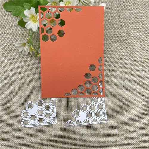 Stanzschablonen für Scrapbooking, 5,9 x 6,9 cm, hohles Horn, Blumenrahmen, Hintergrund, Metall-Stanzformen für Scrapbooking, dekorative Prägung, Handarbeitsvorlage von YANCHIPANGHE