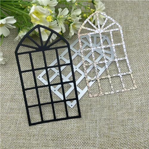 Stanzschablonen für Scrapbooking, 6,1 x 11,1 cm, Fenster-Metall-Stanzform, rundes Loch, Etikett, Etikett, Scrapbooking, Papierbasteln von YANCHIPANGHE