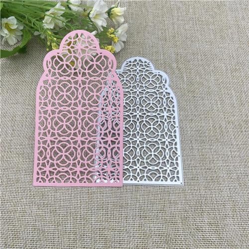 Stanzschablonen für Scrapbooking, 7,8 x 13,4 cm, Fensterhintergrund, Metall-Stanzformen für Scrapbooking, dekorative Prägung, Handarbeitsvorlage von YANCHIPANGHE