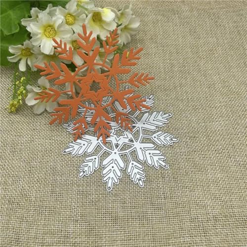 Stanzschablonen für Scrapbooking, 9,4 x 9,5 cm, Weihnachtsschneeflocke, Metall-Stanzformen für Scrapbooking, dekorative Prägung, Handarbeitsvorlage von YANCHIPANGHE