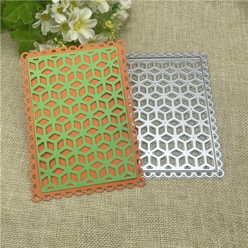 Stanzschablonen für Scrapbooking, 9,7 x 13,5 cm, geometrische Metall-Stanzformen, runde Löcher, Etiketten, Etiketten, Scrapbooking, Papierbasteln von YANCHIPANGHE