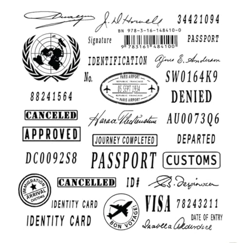 Transparente Gummistempel, 15 x 20 cm, Reisepass-Stempel, Scrapbooking, Prägung, Fotoalbum, dekoratives Papier, Kartenherstellung, Handwerk Transparente Gummistempel, 15 x 20 cm, Reisepass-Stempel, Scrapbooking, Prägung, Fotoalbum, dekoratives Papier, Kartenherstellung, Handwerk von YANCHIPANGHE
